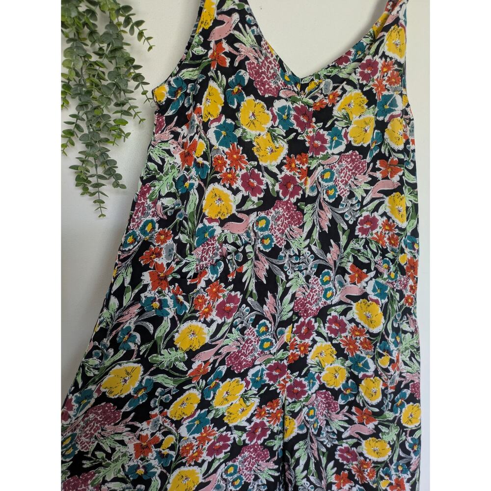 Natural Life Boho Floral Wide Leg Jumpsuit V-Neck Boho - Picture 4 of 5